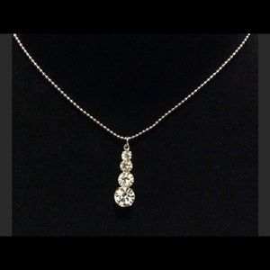 Gorgeous four Stone Cubic Zirconia  CZ necklace